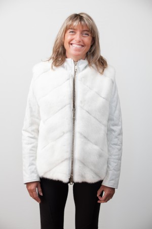 White clearance mink vest