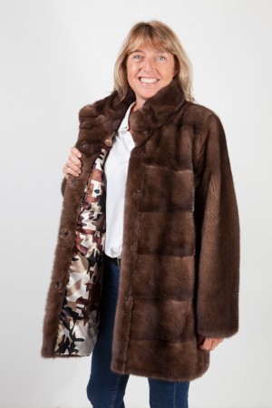 brown mink jacket