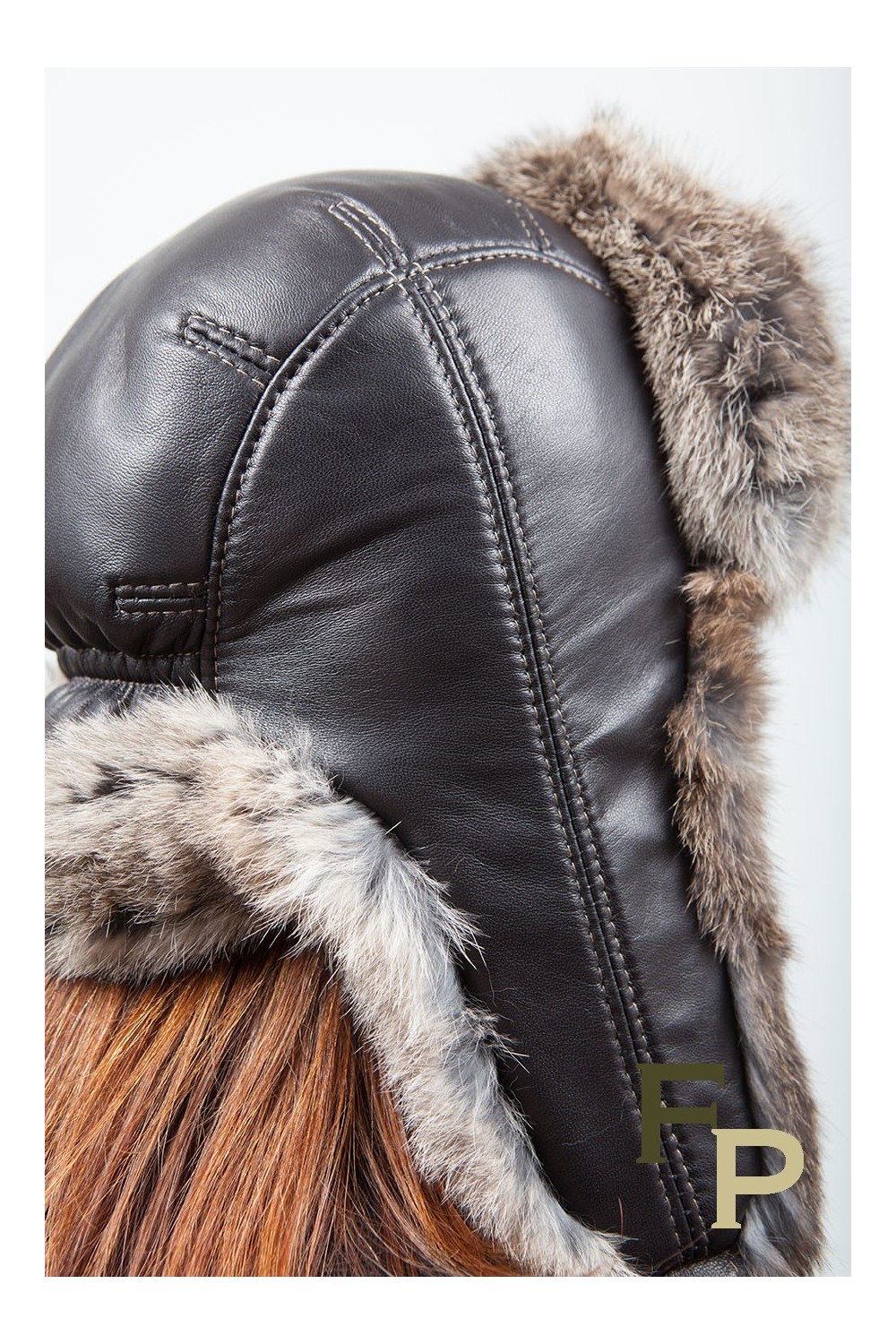 leather fur hat