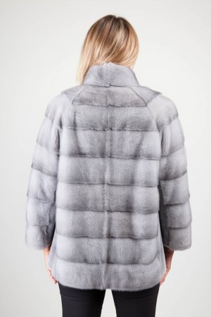 gray mink jacket