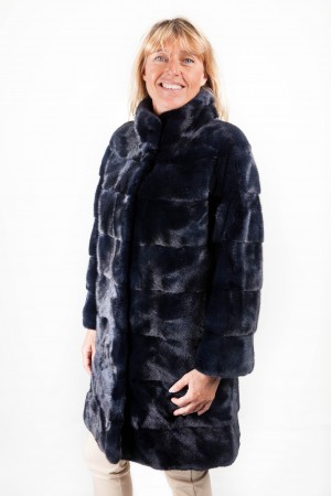 navy mink coat