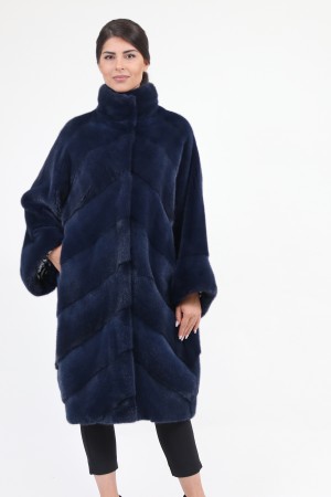 Blue Mink Fur Coat 